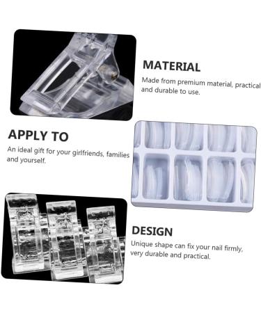 DOITOOL 1 Set Nail Set Nail Art Kit De Manicura Reusable Acrylic Nails Dual Nail Mold Nail Clip Lengthening Nail Tips Clip Nail Gel Manicure Nail Pen Stainless Steel and Nylon Fiber White - Buy Online on GoSupps.com