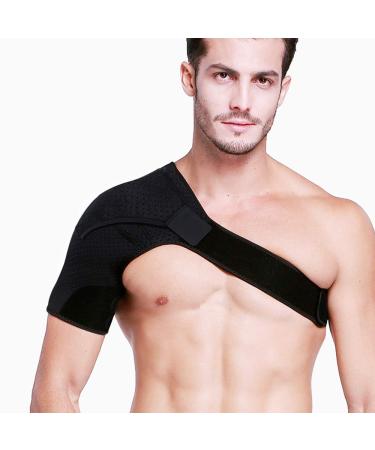 HUEGLO Right Shoulder Brace for Men Torn Rotator Cuff Support Women Shoulder Stabilizer Brace for Shoulder Pain Relief