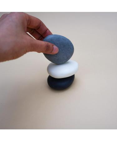 Handmade Plain Colour Pebble Soap (Charcoal) - Buy Online on GoSupps.com