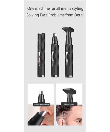 2-in-1 Rechargeable Sideburn & Nose Hair Trimmer for Men & Women - Painless Professional & Easy to Clean (Black) - International Shipping Available - Buy Online on GoSupps.com