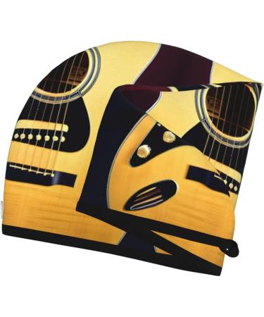 Note Guitar Coral Velvet Dry Hair Cap | Quick-Dry Towel Wrap for Men & Women - Perfect for Home & Travel - Buy Online on GoSupps.com