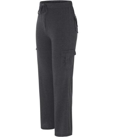 MALAIDOG Women's High Waisted Bootcut Cargo Yoga Pants with Pockets - Dark Gray, Large - Buy Online on GoSupps.com