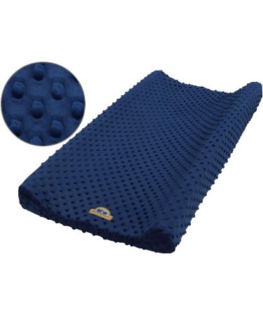 BlueSnail Ultra Soft Minky Dot Changing Pad Cover 2 Pack - Gray+Navy, 16x32 Inch (Pack of 2) - Buy Online on GoSupps.com
