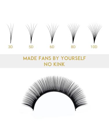 Cuckoo Volume Eyelash Extensions 0.07mm C Curl 8-15 Mixed Length Easy Fan 2 Trays - Professional Rapid Blooming Self Fanning Lashes - Buy Online on GoSupps.com