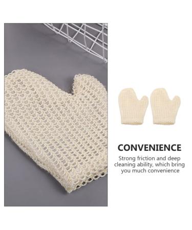 Beaupretty Exfoliating Gloves 2Pcs - Sisal Bath Mitts for Soft Skin | Shower Scrubber & Exfoliator for Men & Women | Loofah Sponge & Household Essential - Buy Online on GoSupps.com