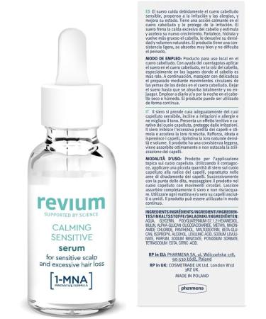 Revium 1-MNA Calming Sensitive Serum Hair Regrowth for Men and Women Sensitive Scalp and Excessive Hair Loss Protects Against Irritations 50 ml - Buy Online on GoSupps.com