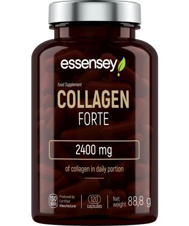 Trec Nutrition Sp z oo ESSENSEY Collagen Forte I 2400 mg per recommended daily dose I 120 capsules I hydrolyzed collagen type I SOLUGEL I 60 daily doses I Easy to swallow - Buy Online on GoSupps.com