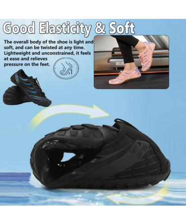 Ziitop Barefoot Shoes for Men & Women | Fast-Dry Water Shoes for Beach Pool & Surfing | Unisex Aquasocks in Black (EU 36-46) - Buy Online on GoSupps.com