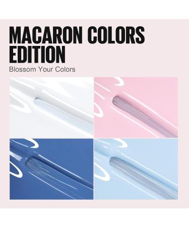 TOMICCA Gel Nail Polish Set - Pink, Baby Blue, French White, Pastel Colors - 4x8ML A116025 - Buy Online on GoSupps.com