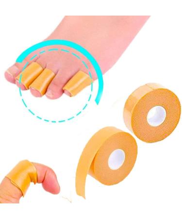 Mcvcoyh 2 X 500cm Heel Grip Tape Foot Care Sticker Adhesive Protector Pads to Prevention Blister and Foam Soft Cushion Protection for Toe/Finger Yellow