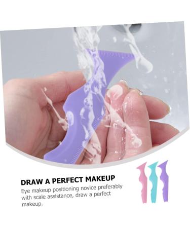 BIUDECO 3pcs Silicone Beauty Ruler Mascara Guard Eyeshadow Eyelash Tool Eyeliner Stencils - Buy Online on GoSupps.com