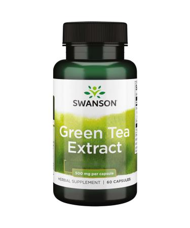 Swanson Green Tea Extract 500mg 60 Capsules High-Dose SOYA-Free Gluten-Free GMO-Free