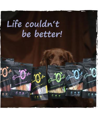 SnackOMio Premium Rabbit Chew Bones for Dogs - Tasty 120g Snack | International Shipping Available - Buy Online on GoSupps.com