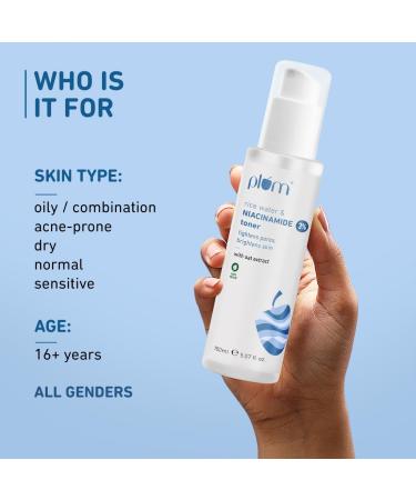 Plum 3% Niacinamide Toner with Rice Water | Vitamin B3 with Japanese Fermented Rice Water | For Clear Blemish-Free Bright & Hydrated Skin | Refines & Tightens Pores | Fragrance-Free | all skin types - Buy Online on GoSupps.com