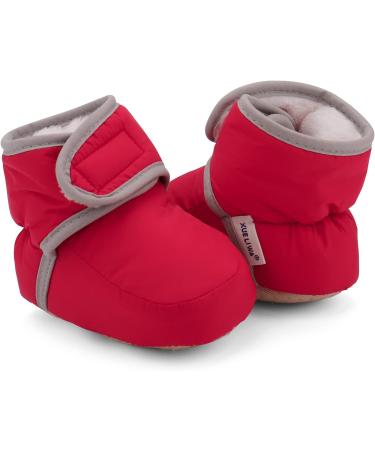 LACOFIA Baby Anti-Slip Soft Sole Winter Boots - Red (0-6 Months) - Buy Online on GoSupps.com