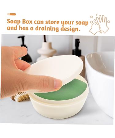 Ciieeo 8 Pcs Travel Soap Box Household Soap Cases Portable Soap Decorative Soap Bar Soap Case Soap Bar Holder Kitchen Soap Holder Travel Soap Case Soap Dish Round Container Box Pe White - Buy Online on GoSupps.com
