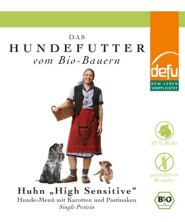 Defu Organic Chicken Dog Food - 410g | Cereal-Free Premium Wet Feed for Sensitive Dogs | 1 Pack - Buy Online on GoSupps.com