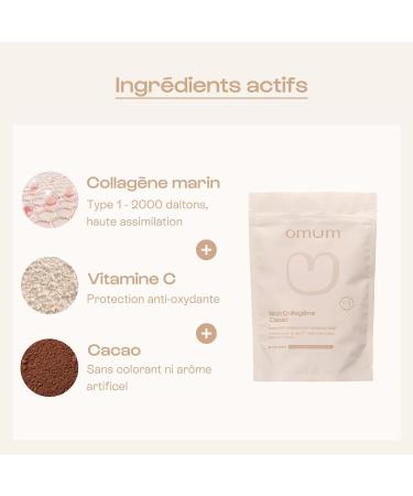 OMUM My Collagen Cocoa Elasticity Anti-Aging Hydration 180 g 1 Month Hyaluronic Acid Supplement Vitamins C Naticol Marine Collagen Natural France Compatible with Pregnancy and Breastfeeding - Buy Online on GoSupps.com