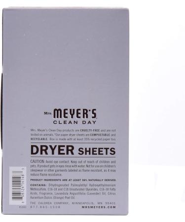 Mrs. Meyer's Clean Day Lavender Dryer Sheets - 80-Count Boxes (Pack of 12) | International Shipping Available - Buy Online on GoSupps.com
