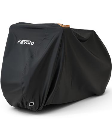Favoto bicycle cover bicycle covering tarpaulin waterproof for 2-3 bicycles 210t oxford tissue bicycle garage bike plane protective cover cover with bag 200 x 105x 110cm black - Buy Online on GoSupps.com