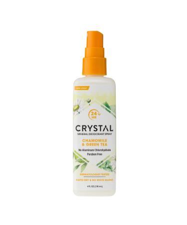 Crystal Essence Mineral Deodorant Spray Chamomile & Green Tea 4 oz (Pack of 12) Chamomile & Green Tea 4 Fl Oz (Pack of 12)