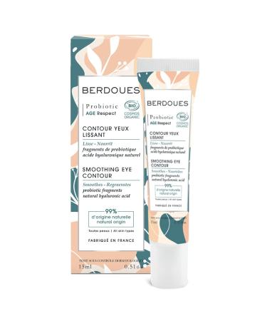 BERDOUES Probiotic Age Respect Smoothing Eye Contour | Organic Anti Aging Skincare Treatment that Visibly Reduces Dark Circles  Puffiness & Smooths the Look Day After Day| Eye Contour Care with Hyaluronic Acid | Fragranc...