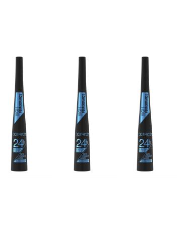 Catrice 24h Brush Liner Waterproof Eyeliner No. 010 black long -lasting nourishing defined matt vegan waterproof without microplastic particles without perfume 3 -pack (3x3ml) 010 Ultra Black Waterproof - Buy Online on GoSupps.com