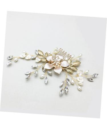 Beatifufu 1 PC Rhinestone Hair Comb Rhinestone Hair Clip Pearl Hair Barrettes Bridal Headpiece Pearl Hair Pin Hair Comb for Bride Tiara for Bride Wedding Pearl Hair Clip Rhinestone Barrettes - Buy Online on GoSupps.com