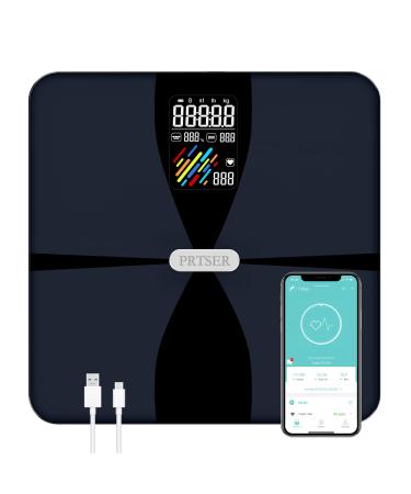 Scale for Body Weight,PRTSER Smart Scale with Body Fat and Water Weight, Large VA Display High Accurate Bluetooth BMI Bathroom Scale,15 Body Compositions Sync with Apps (X-Large)