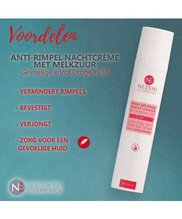 Ne Nezeni Nezeni antiwrinkle cream night Lactic acid 40+ sensitive skin 50 ml low preservatives 2 years shelf life closed - Buy Online on GoSupps.com