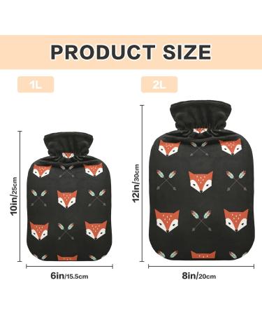 Buy Fox and Arrows Hot Water Bottle with Soft Cover - 2L Ideal for Winter Relief for Bed Hand Neck & Shoulders | Fast International Shipping - Buy Online on GoSupps.com