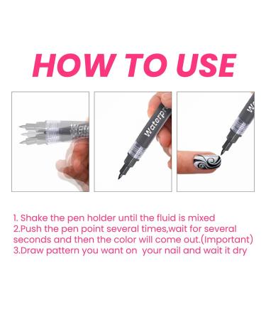 Kiuiom DIY Nail Art Pen Set Graffiti & Drawing Tools for Stunning Manicures | International Shipping - Buy Online on GoSupps.com