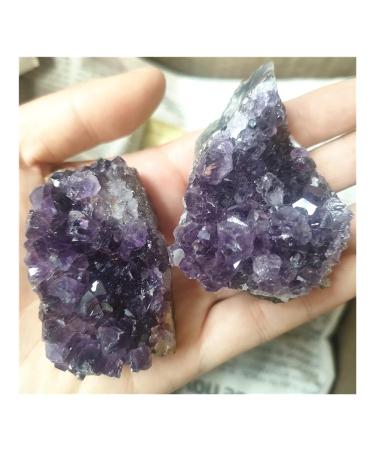 Crystal Rough Natural Crystal Rough Stone Crafts Natural Amethyst Geode Quartz Cluster Crystal Specimen EnergyGifts Reiki Stones and Crystals (Size : 80-100g)