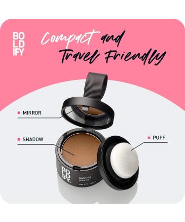 BOLDIFY Hairline Powder (Dark Brown) - Root Touch Up & Hair Loss Concealer for Thinning Hair - Stain-Proof Formula - Hair Toppers for Women & Men - Buy Online on GoSupps.com