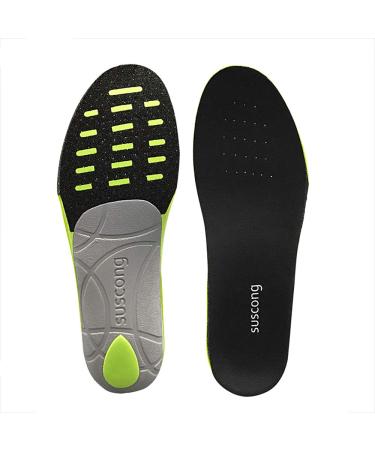 Ultra Light Athlete Performance Sport Shoe Insole with Arch Support Best Shock Absorption & Cushioning Insoles for Flat Feet Plantar Fasciitis Running Heel Spurs & Foot Pain (L 8-11)