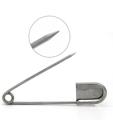Set of 10 Giant Stainless Steel Safety Pins - Heavy Duty Laundry Tool Gadget - Buy Online on GoSupps.com