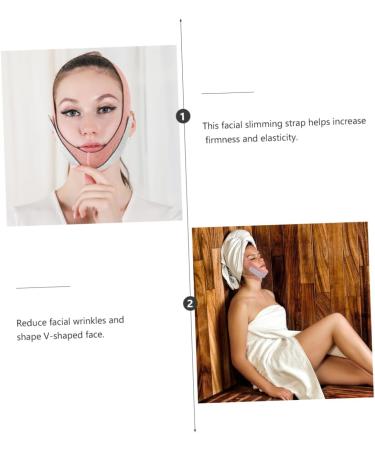 minkissy 1pc Thin Face Belt Face Lifting Belt V Line Face Shaper Anti Wrinkle Band Belt v Line Face Shaper Belt Chin Cheek Slim Face Tape Neck Cr Strap Woman 60X10.5X1cm Orange - Buy Online on GoSupps.com