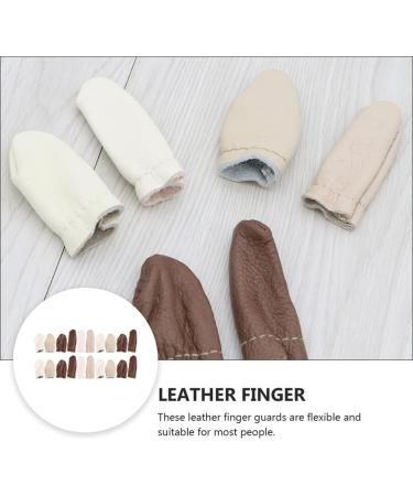 20PCS Leather Finger Cots | Cut Resistant Protector for Cracked Skin | Kitchen, Work, Sculpture | Anti-Slip & Reusable - Random Color - Buy Online on GoSupps.com