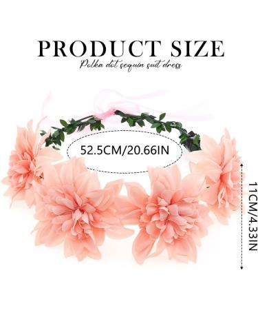 Zoestar Light Up Flower Crown Headbands LED Hair Wreath Headband Bridal Floral Garland Headpiece Festival Party Hair Accessories for Women and Girlsn (Pink Standard Size) - Buy Online on GoSupps.com
