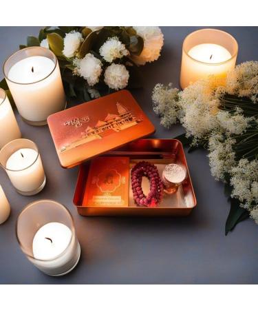 Ayodhya Hanuman Gadi Suddh Desi Ghee ka besan ka laddu Prashad 1Kg Pack in Copper Gift Box | Ayodhya Prashadam | Hanuman Gadi Prashdam | Made In ayodhya | with Ram Janambhumi gold platetd Divine Coin - Buy Online on GoSupps.com