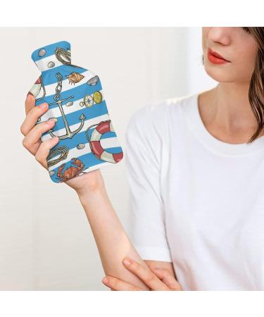 Sailing Hot Water Bottle with Plush Cover - Hand Warmer for Adults & Kids | 26.5x15.3cm | Ideal for Cozy Comfort - Buy Online on GoSupps.com