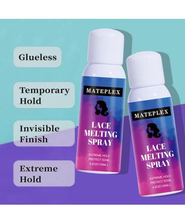 Lace Melting and Holding Spray Glue-Less for Wigs Lace Bond Adhesive Spray Wig Spray Fast Drying No Residue Strong Natural Finishing Hold Wig Glue Spray Long Lasting Lace Melt Spray - Buy Online on GoSupps.com