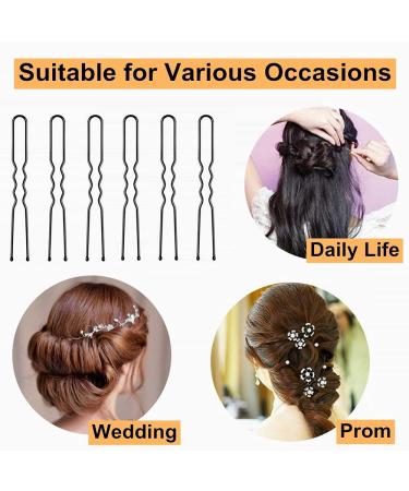ND U-Shaped Hairpins - 100pcs Blonde Metal Bobby Pins for Women & Girls | Hair Accessories for Salon & Everyday Styling - Buy Online on GoSupps.com