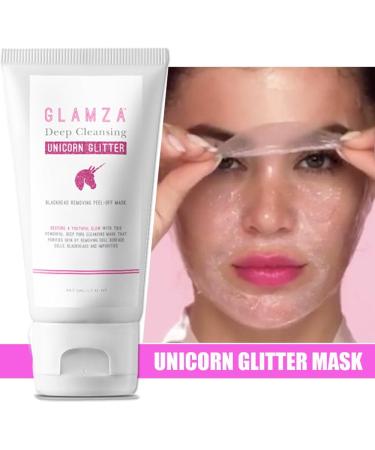 Glamza Unicorn Glitter Peel Off Mask Deep Cleansing Pore Black Head Blackhead Skin Care - Buy Online on GoSupps.com