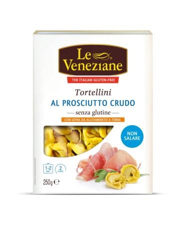 Le Veneziane Le Veneziane Tortellini al prosciutto crudo Lot de 6 paquets de 250 g 1500 g de tortellini au jambon cru sans gluten