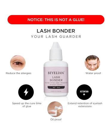 BEYELIAN Lash Bonder & Sealant for Eyelash Extensions - Longer Retention Low Irritation Water & Oil Proof - 15ml - Buy Online on GoSupps.com