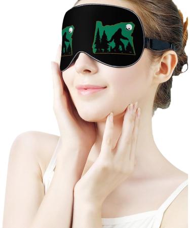 Sasquatch Bigfoot in Oregon Sleep Mask - Adjustable Strap, Comfortable Eye Cover for Sleeping, Blocks Light for Night Travel - Men Women - Buy Online on GoSupps.com