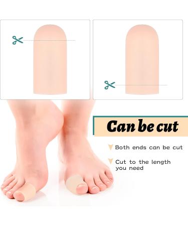 10 Silicone Toe Caps - Soft Gel Toe Protection for Men & Women | Prevent Blisters Corns & Hammer Toes - 3 Sizes Skin Tone Options - Buy Online on GoSupps.com