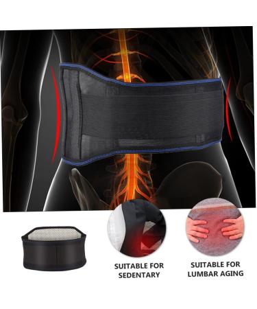 1pc Waist Support Heating Pad - Lumbar Massager Back Brace with Magnetic Bracket | Elastic Silk Screen Strap | Pain Relief & Comfort - Buy Online on GoSupps.com
