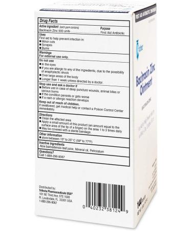 Bacitracin Antibiotic Zinc Ointment 0.9gr Foil Packets - 144 Pack | First Aid Ointment for Cuts, Scrapes, and Burns - Buy Online on GoSupps.com